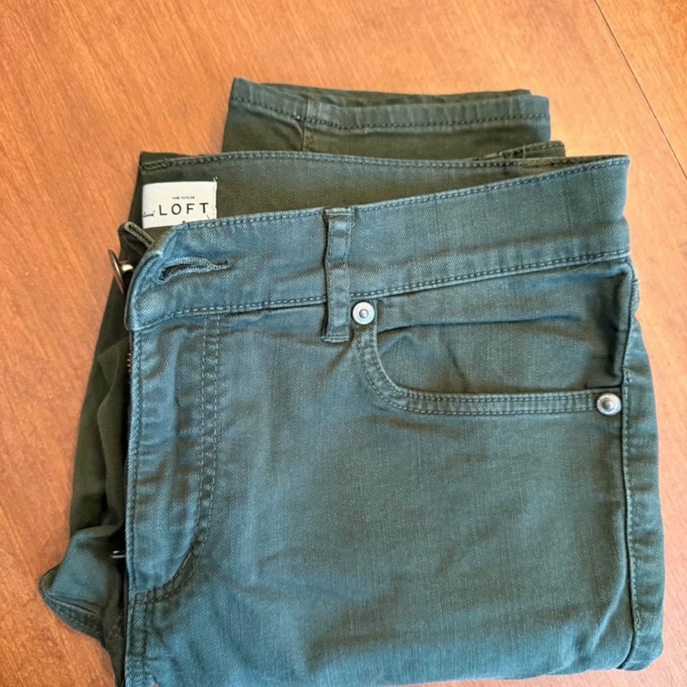 LOFT Green Denim Jeans